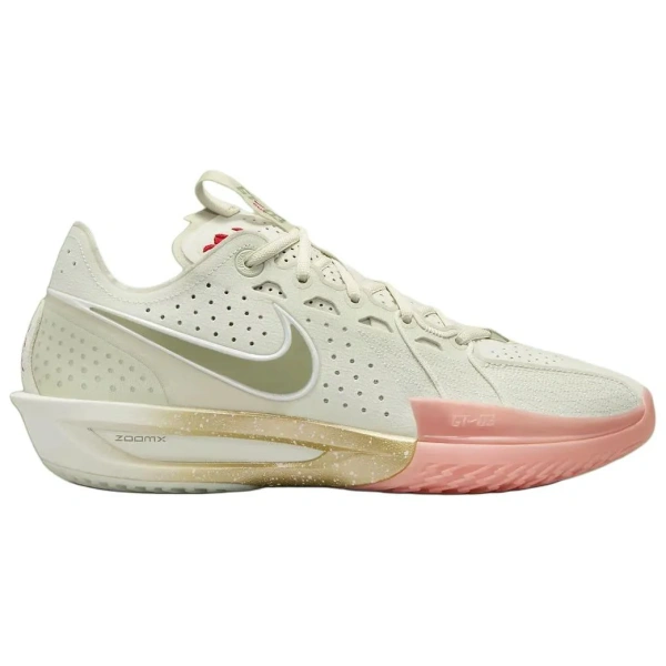 Nike Anti Slip Wear Resistant Low Top Basketball Shoes Men's White Green