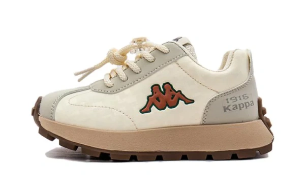 KAPPA KIDS Slip Resistant Low Top Kids Lifestyle Shoes Beige Orange Kids