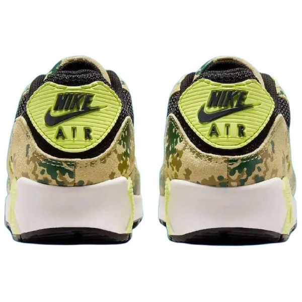 Nike Air Max 90 Anti Slip Wear Resistant Low Top Casual Running Shoes Unisex Yellow Black