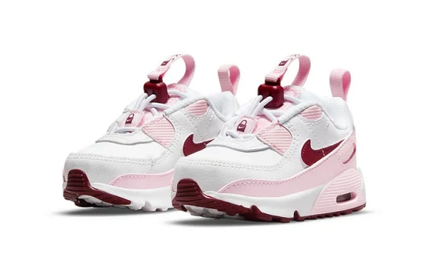 Nike Air Max 90 Toggle Low-Top Toddler Shoes White Red Pink Infant And Toddler