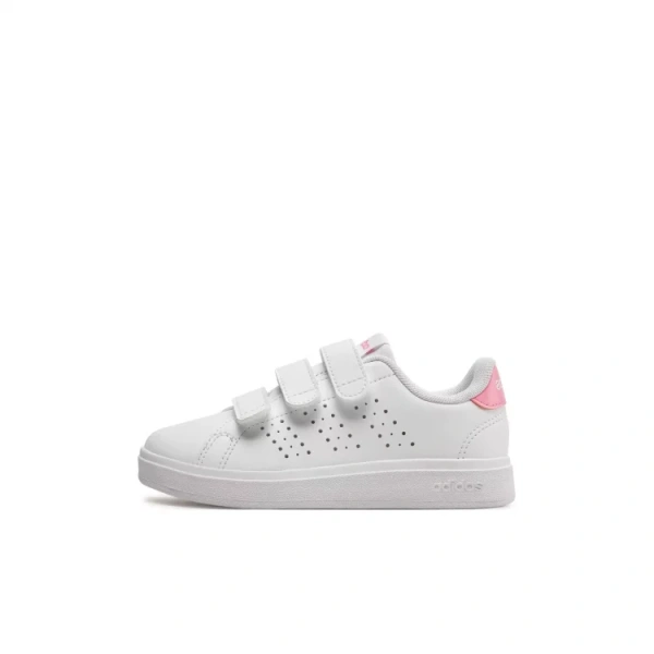 Adidas ADVANTAGE BASE 2.0 Anti-Slip Wear-Resistant Low-Top Kids' Skateboarding Shoes White Kids'