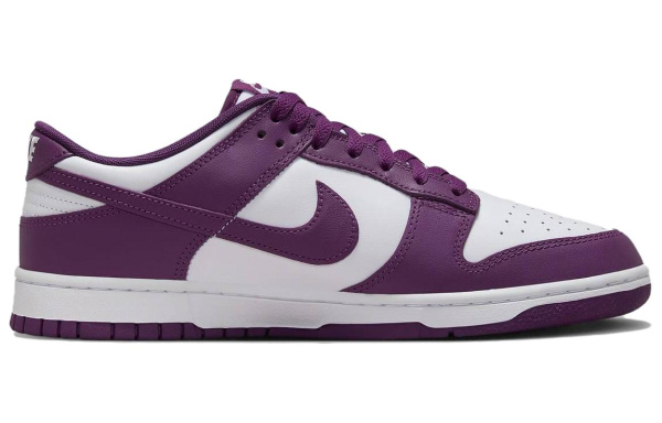 NIKE Dunk Кроссовки для скейтбординга Низкие Фиолетово-белые Унисекс
