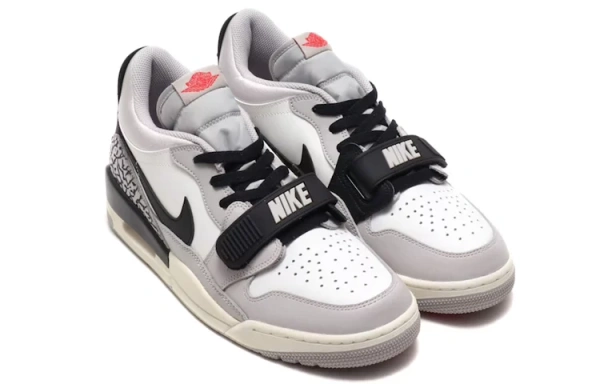 JORDAN Legacy 312 Low Tech Grey Fire Red Black