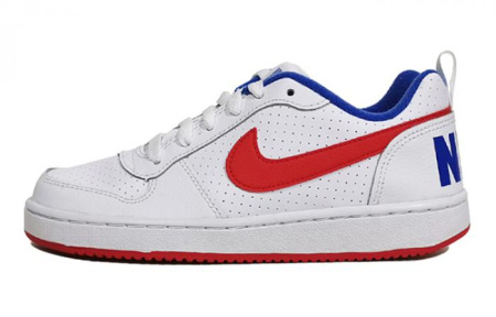 Nike Court Borough Low White Blue Red GS