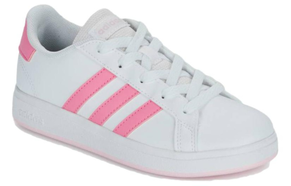 Adidas GRAND COURT LifestyleTennis Anti Slip Wear Resistant Low Top Skateboard Shoes Women's White Pink