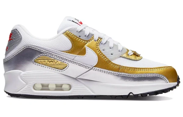 Nike Air Max 90 Se White Metallic Gold Women's