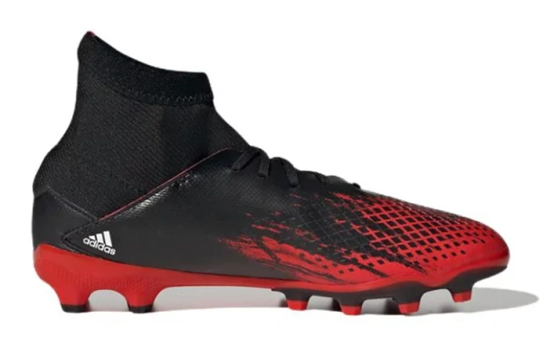 Adidas PREDATOR MUTATOR 20.3 Cushioning Wear Resistant Mid Top Kids' Soccer Shoes Black Red Kids'