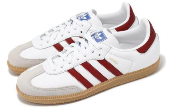 Adidas Originals SAMBA OG Немецкие армейские кроссовки Низкие Белые и красные Унисекс