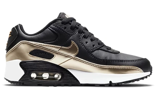 Nike Air Max 90 LTR Black Metallic Gold Star GS
