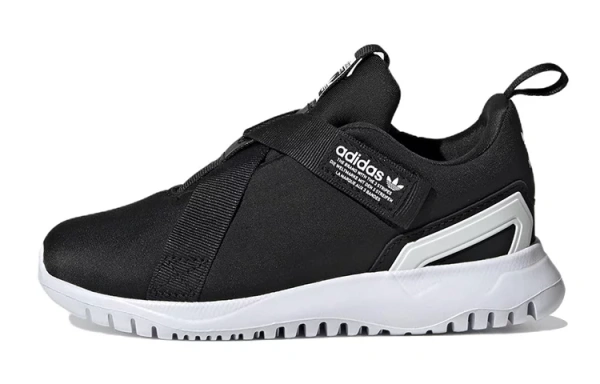 Adidas Originals Flex Collection 2.0 Anti-Slip And Wear-Resistant Lightweight Sports Casual Shoes Black White Kids'