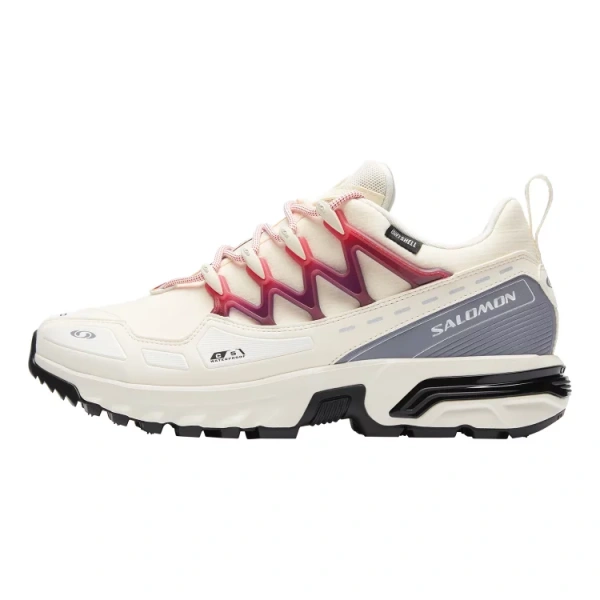 SALOMON ACS + CSWP Anti Slip Wear Resistant Breathable Support Low Top Outdoor Shoes Unisex White