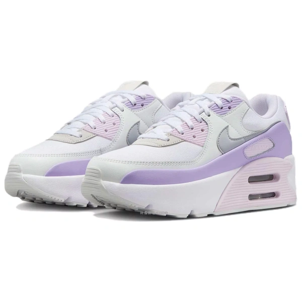 Nike Air Max 90 LV8 White Hydrangeas Summit White Wolf Grey Women's