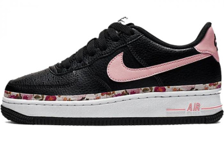 Nike Air Force 1 Low Vintage Floral Black Pink GS