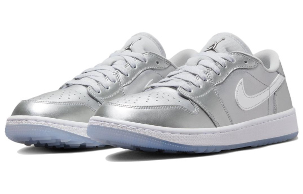 Jordan Air Jordan 1 Винтажные баскетбольные кроссовки Low Top Серебристые Унисекс