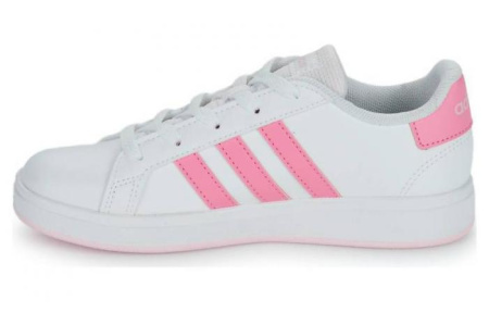 Adidas GRAND COURT LifestyleTennis Anti Slip Wear Resistant Low Top Skateboard Shoes Women's White Pink