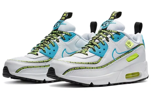 Nike Air Max 90 SE Worldwide Pack Blue Fury Volt GS
