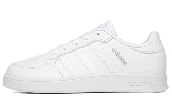Adidas Breaknet Anti-Slip Wear-Resistant Low-Top Kids' Skateboarding Shoes White Kids'