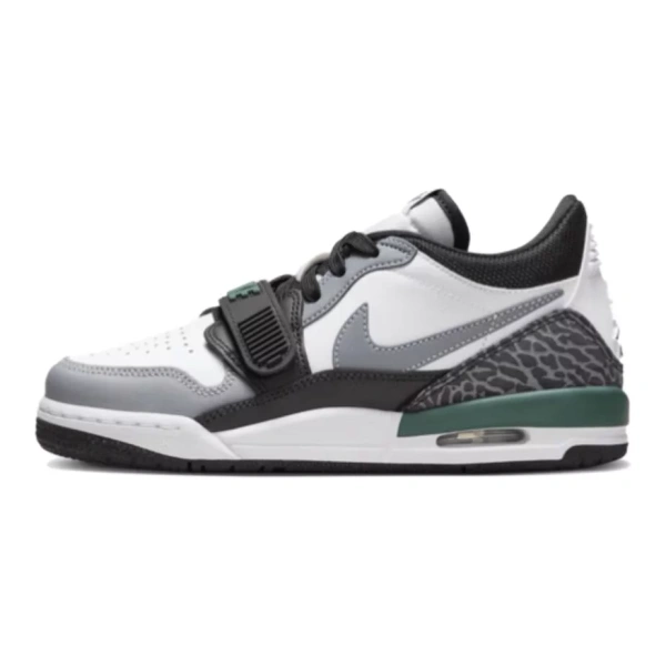 Jordan Legacy 312 Anti Slip Wear Resistant Low Top Children's Basketball Shoes White Gray Green Teenagers