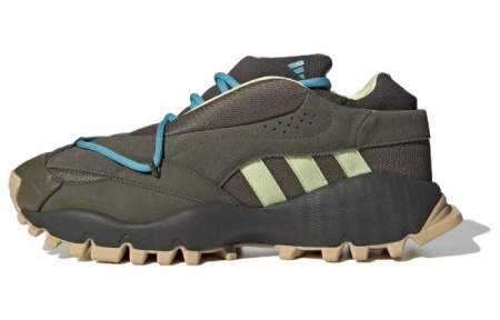 Adidas Seeulater SPW Беговые кроссовки Низкие Оливково-зеленый/Желтый, зеленый Унисекс