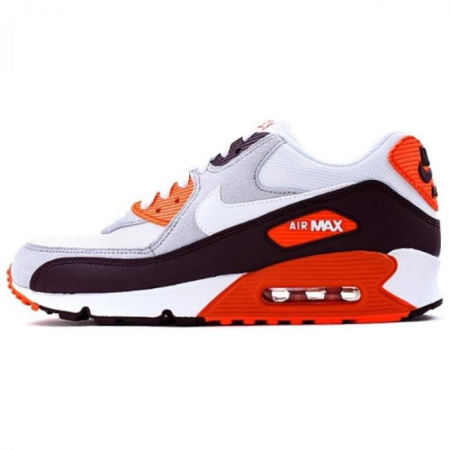Nike Air Max 90 Anti Slip Wear Resistant Low Top Casual Running Shoes Men's White Brown