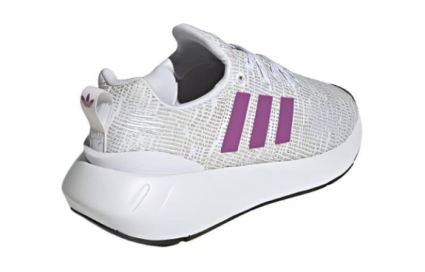 Adidas Originals Swift Run 22 Anti Slip Wear Resistant Mid Top Kids' Running Shoes Pink White Gray Kids'