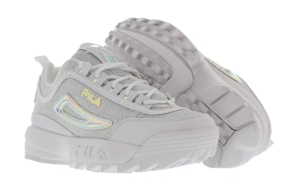 FILA KIDS Cushioning Wear-Resistant Low-Top Kids Lifestyle Shoes White Kids'