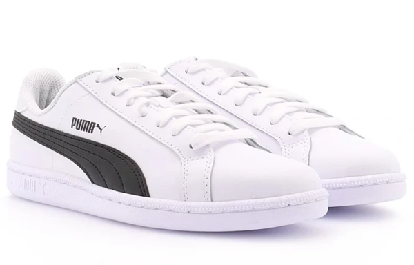 PUMA Smash L Coverage Support Low Top Skateboard Shoes Unisex White Black