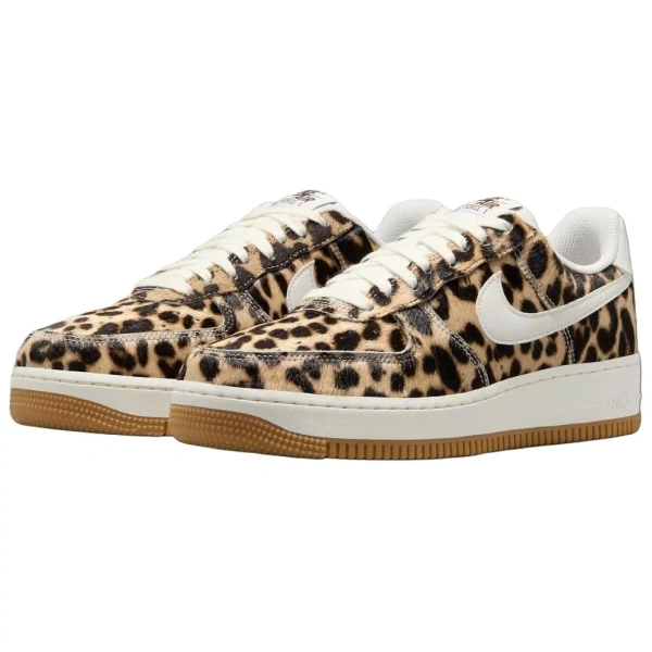 Nike Air Force 1 Anti Slip Wear Resistant Low Top Skateboard Shoes Women's Brown Black
