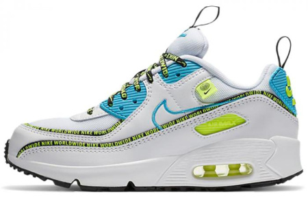 Nike Air Max 90 SE Worldwide Pack Blue Fury Volt GS