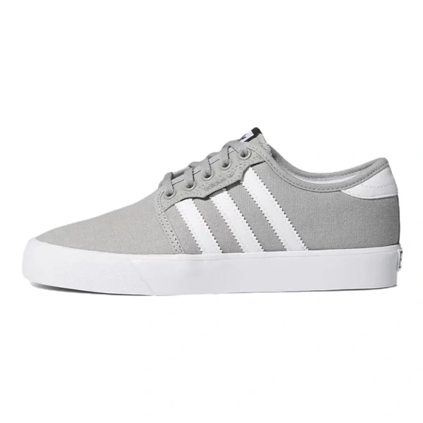 Adidas Originals Seeley K Lightweight And Wear resistant Low Top Kids' Skateboarding Shoes Gray White Kids'