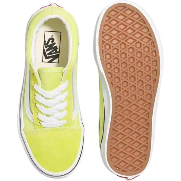 Vans Anti-Slip Wear-Resistant Low-Top Kids' Skateboarding Shoes Neon Yellow Kids'