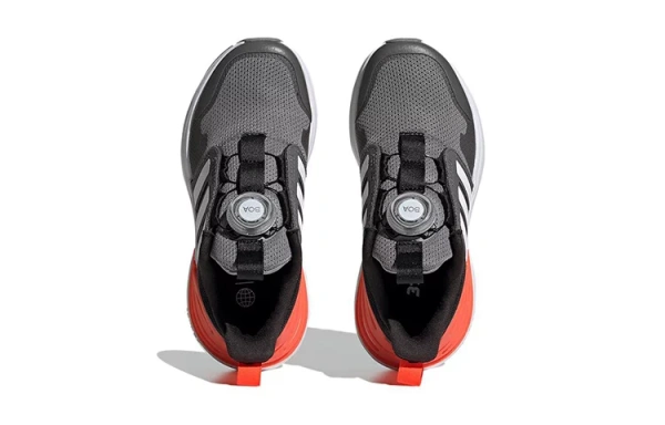 Adidas Rapidasport BOA Low Top Running Shoes Gray Orange Kids'