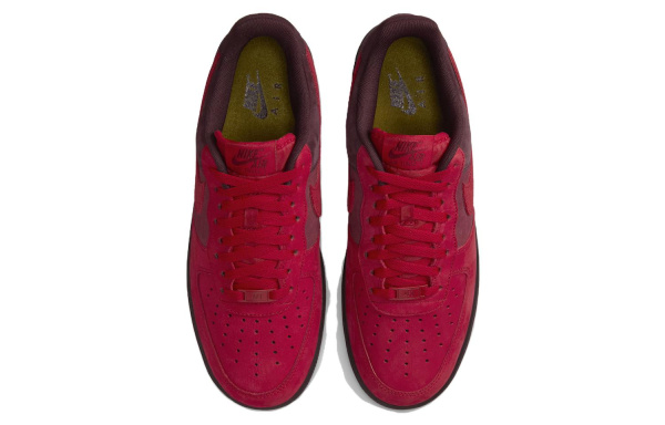 Nike Air FORCE 1 Кроссовки для скейтбординга Низкие Красные Мужские