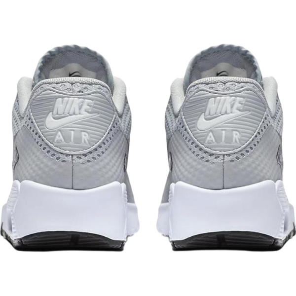 Nike Air Max 90 Детские Скейтбординги Низкие Топы Серые Школьного возраста