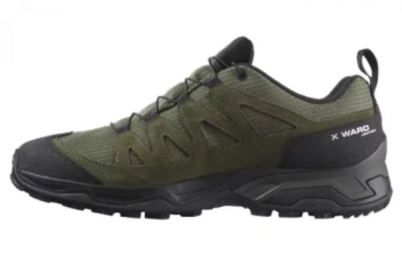 SALOMON X Ward LEATHER GORE-TEX Low-Top Outdoor Shoes Men's Green