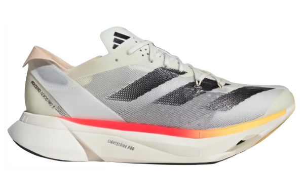 Adidas Adizero ADIOS Pro 3 Беговые кроссовки Низкие Белые серебристые Унисекс