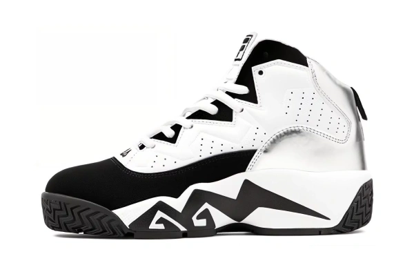 FILA KIDS Cushioning Wear-Resistant Mid-Top Children's Basketball Shoes Black White Kids'