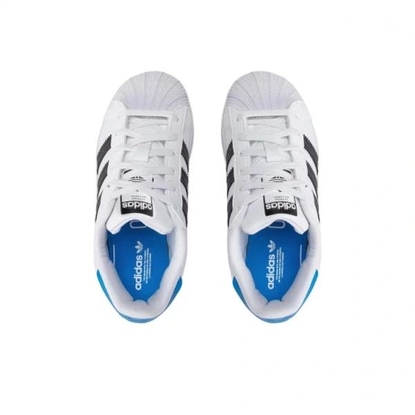 Adidas Superstar J Anti Slip Wear Resistant Low Top Kids' Skateboarding Shoes White Kids'