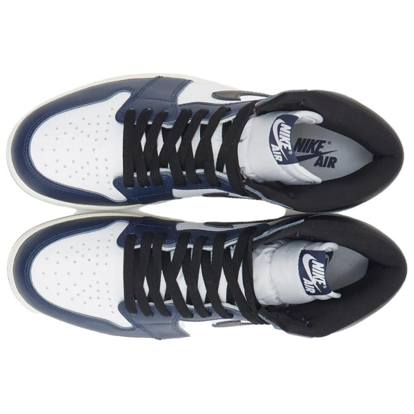 Jordan Air Jordan 1 Винтажные баскетбольные кроссовки High Топ Сине-белый Мужские