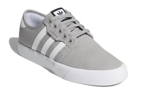 Adidas Originals Seeley K Lightweight And Wear resistant Low Top Kids' Skateboarding Shoes Gray White Kids'
