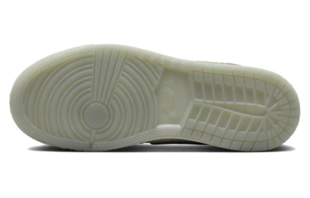 Jordan Air Jordan 1 Детские баскетбольные кроссовки Low Топ Белый Зеленый Унисекс