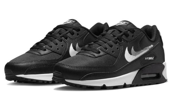 Nike Air Max 90 Anti Slip Wear Resistant Low Top Sports Casual Shoes Black