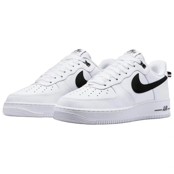 Nike Air Force 1 Anti Slip Wear Resistant Low Top Skateboard Shoes Unisex White Black