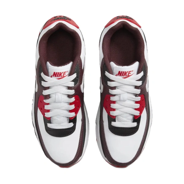 Nike Air Max 90 Anti Slip Wear Resistant Low Top Kids' Running Shoes White Black Red Kids'