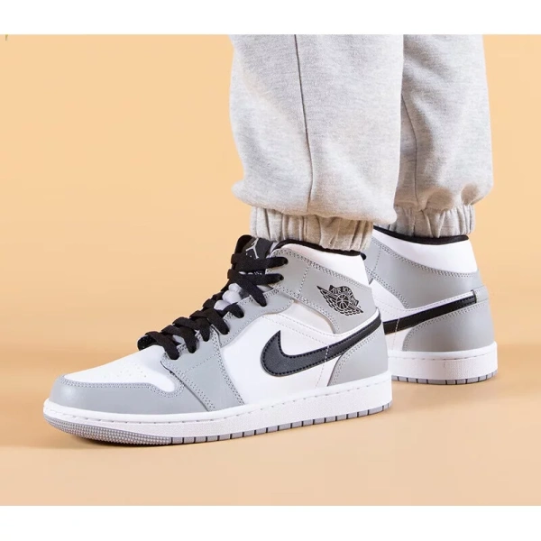 Jordan 1 Mid Light Smoke Grey GS