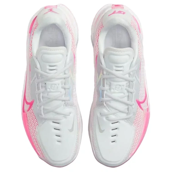 Nike Air Zoom G.T. Cut 1 Anti Slip Wear Resistant Low Top Basketball Shoes Men's White Pink