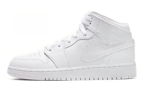 Jordan 1 Mid GS Triple White
