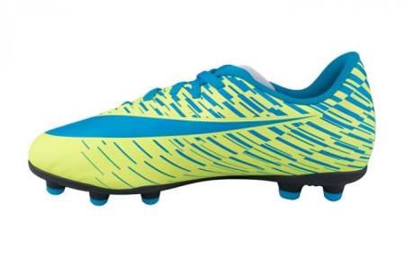 Nike Bravata Anti Slip Wear Resistant Low Top Kids' Soccer Shoes Green Blue Kids'
