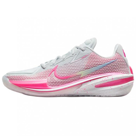 Nike Air Zoom G.T. Cut 1 Anti Slip Wear Resistant Low Top Basketball Shoes Men's White Pink