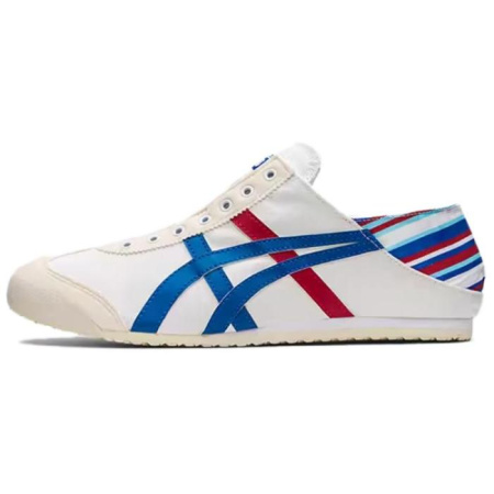 Onitsuka Tiger MEXICO 66 Повседневная обувь Низкий верх Белый синий красный Унисекс